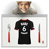 Frankfurt Fanartikel Tischset - PERSONALISIERTES Geschenk, passend für Frankfurt Fans, Geschenk Jungen, Fussball Männergeschenke Frankfurt Trikot Geburtstag Weihnachten Platz-Set TS24DEDE