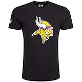 New Era - NFL Team Logo Minnesota Vikings T-Shirt, Schwarz, XL