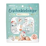 TRÖTSCH - Geschenkanhänger 'Winterwald' : Weihnachtsgeschenke liebevoll verpacken: Anhängeschilder Papieranhänger Weihnachtsanhänger (Winterwald Motive)