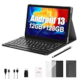 XGODY Tablet 10 Zoll Android 13 Tablet mit Tastatur 2,4G/5G WLAN 4-Core 2,0 GHz | 12 GB RAM + 128 GB ROM (TF 1 TB) | FHD | 5+13 MP Kamera | 7000 mAh | Bluetooth 5.0, Tablet PC – G