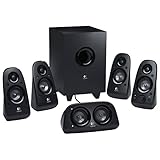 Logitech Z506 5.1 Sound System, Lautsprecher mit 150 Watt Surround Sound, 3.5 mm Klinke und Cinch Eingang, Einfache Bedienelemente, EU Stecker, PC/TV/Tablet/Handy/Spielkonsolen - Schw