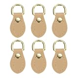QUARKZMAN 6 Stück Geldbörsenriemenhalter für Handtasche, zum Annähen von Leder Schnalle Taschen-Seitend-Ring-Clips Ersatzverschluss für DIY Schultergurt Crossbody Rucksack Hardware, Khak