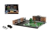 Jada Toys Zurück in die Zukunft Nano-Scene Clock Tower (26,5 x 23 cm) - detailliertes Diorama des Hill Valley Courthouse inkl. 2 Modellautos aus Metall, Back to The Future Fanartikel ab 8 J