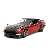 Jada Toys Fast and Furious Modellauto 1972 Datsun 240Z (rot) - Film-Auto aus Fast X mit Teilen zum Öffnen, Maßstab 1:24 (20cm), für Fans & Sammler ab 8 J