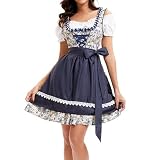 Trachtenkleid Dirndl Kurz Damen Mid mit Spitzenschürze 2tlg. für Oktoberfest von Gr 34 bis 42(Verpackung MEHRWEG) Dirndl Rock Dirndl Damen extravagant 48