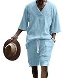 T-Shirts Für Set Herren Streatwear Trainingsanzüge Für Herren Sportanzug Herren Tshirt Set Herren Gym Shirt Herren Sport Hose Herren A-Light Blue1 3XL
