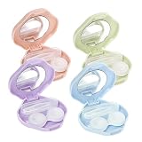 FRCOLOR 4Er-Box Pflegebox für farbige Kontaktlinsen Aufbewahrungsbehälter für Kontaktlinsen Kontaktlinsenhalter Schminkkasten kontaktlinsenbehälter Lenses case Objektivbehälter pp