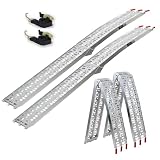 TRUTZHOLM 2 x Auffahrrampe klappbar 228 cm Traglast 680 kg Alu grau gelocht Motorradramp