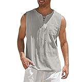 Tanktops Herren Leicht Ärmelloses Trägershirts Quick Dry Achselshirts Atmungsaktive Kleidung Strand Achselshirt Gym Sport Streetwear Tägliches Training Lässige Unterziehshirt Modische L