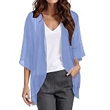 SKTIISN Damen Open Knit Cardigan Strickjacke Kurzarm Damen Cardigan mit Kapuze Damen Kaschmir - Strickjacke lässige Bolero feinstrick Cardigan Damen übergangsjacke Damen regenponcho mit ärmeln H