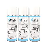 Kältebringer 3x Klimaanlagenreiniger Schaum 400ml - Klimaanlagen Desinfektion für Splitgerät oder Auto KFZ - mit 60cm Sonde - Allzweck Klimareiniger beseitigt Gerüche & Bakterien (3er Pack)