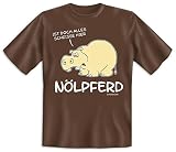 T-Shirt mit Motiv/Spruch 'Nölpferd' Größe: M, Material: 100% Baumwolle, Single-Jersey, Öko-Tex Standards 100, max. bis 40 Grad waschb