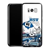 Slim Case extra dünn kompatibel mit Samsung Galaxy S8 Duos Silikon Handyhülle schwarz Hülle Hamburger SV Offizielles Lizenzprodukt Aufstieg