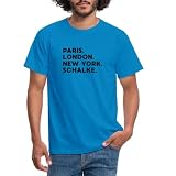 Spreadshirt Schalke Fan Paris London New York Männer T-Shirt, 4XL, Royalb