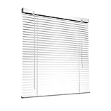 Victoria M. Aluminium Jalousie, 130 x 130 cm, weiß, Jalousie ohne Bohren, inkl. Klemmclip