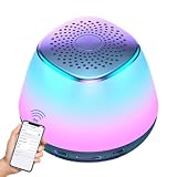 Wpsagek Kabellose Reiselautsprecher – bunter Nachtlicht-Lautsprecher, tragbarer Lautsprecher, Subwoofer, kabelloser Lautsprecher für Camping, Dusche, Strand, Auto, O