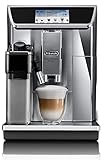 De'Longhi PrimaDonna Elite ECAM 656.75.MS Kaffeevollautomat mit 4,3 Zoll Farbdisplay automatischer Milchschaum 2 Tassen Funktion 1350W großer 2 L Wassertank Coffee Link App silb