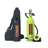 Tauchflasche für Flachwassertauchen 1L Mini-Taucherflasche unterstützt 15-20 Minuten Unterwasseratmung Tauchflaschen für Unterwasser-Sightseeing/Fotografie/Fischen/Reinigung des Bodens,Paket A-Grü