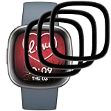 Panzer Schutz Glas für Fitbit Versa 4/ Sense 2, 3 Stück Handy Displayschutz, [9H Härte][Blasenfrei][HD Klare][Anti-Kratzen] S