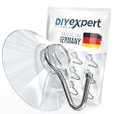 DIYexpert Saugnapf mit Haken | Made in Germany Saughaken | [Ø 40 mm] [10 Stück] | Hochwertige Saugnäpfe für Camping und Auto | Ideal als Handtuchhalter und für Weihnachtsdek