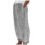 GFPGNDFHG Blitzangebote des Tages Palazzo-Hose Aus Leinen Für Damen Palazzo Hose Elegant Beine Viskose Leichte Stoffhose Leinenhose Sommer Schlabberhose Strandhose Lang