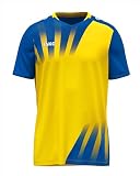 JAKO Unisex Trikot Vintage, Kurzarm, gelb/royal, S