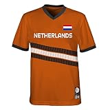 FIFA Offizielles Trikot der Jugendmannschaft der Frauenfussball-Weltmeisterschaft 2023, Niederlande, Orange, 10-12 J