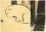 MNMSBFXQ Klassische Malerei Moderne Leinwand Bilde Leinwand Abstrakt Kunstwerk Flowers of a Hundred Worlds Puppies von Kamisaka Sekka Kunstwerk Dekor für Bürodekoration 60x90