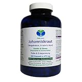 JOHANNISKRAUT Hypericum 360 Kapseln Stimmungsaufhellend & beruhigend bei Hektik & Stress - Erholsam Schlafen - Innere Ruhe & Entspannung [100% NATUR PUR ohne ZUSATZSTOFFE] 26835-360