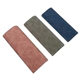 JEWEDECO Tragbare Brillenaufbewahrungsboxen Set 3 Stück Grau Blau Rosa Brillenetui Für Mehrere Brillen Ideal Für Reisen Und Alltag Robustes M