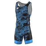 Extreme Hobby Kinder Wrestling Trikot HAVOC, Leotard Singlet Vest Kids Bodysuit Atmungsaktiver Material, Ringer Trik