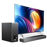 Hiwill 100 W Spitzenleistung Soundbars für Fernseher mit großem 5,25 Zoll Subwoofer, Heim-Audio-Surround-Soundbar für Smart-TV mit ARC/AUX/USB/optischer Verbindung