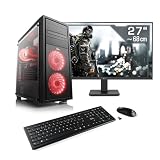 Boost Boxx Gaming PC mit Windows 11 Home, AMD Ryzen 5 8500G 6X 3500 MHz, 1000 GB M.2 SSD, 16 GBDDR5-RAM, AMD Radeon 740M, Gigabyte Mainbaord, USB 3.2, 27 Zoll Full-HD, Tastatur/Maus-Set, M11290H