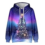 FUXINGHUAYA Hansa Rostock Herren Hässlicher Weihnachtspullover Hoodie Herren Langarm Kapuzenpullover Pullover Mit Kapuze Karierten Warm Hoody Kordelzug Jacquard Sweatshirt Mit Kap