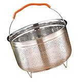 TOYANDONA Edelstahl Dampfgarer Einsatz mit Löchern Langlebiger Steamer Korb für Reis Gemüse Meeresfrüchte Gleichmäßige Hitzeverteilung Robustes Dampfgareinsatz Zubehör für Reisk