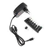 SOIMISS Netzteil Dc Adapter Multi Spannung Buchsen Flachstecker für Haushaltsgeräte Tablet Kamera Ladegerät Ersatz N