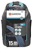 Gardena Liano Xtreme 1/2 Zoll, 15m Set + Tasche: Extrem robuster Gartenschlauch aus Textilgewebe mit Tasche, mit PVC-Innenschlauch, leichtgewichtig, wetterbeständig (18468-20) M