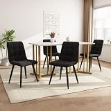 Moderner Rechteckiger Esstisch Mit Verstellbaren Füßen, Metallrahmen Und Marmormuster, Perfekt Für Die Verwendung In Der Küche Und Im Esszimmer (ohne Stuhl)(Color:Weiß+Goldene Tischbeine)