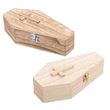 Toyvian Karton 2St Schmuckkästchen Holzkiste Dekorative Box süßigkeitenbox schmuck Puppensarg Halloween-Süßigkeitshalter Halloween-Sarg-Fall Halloween-Ringhalter hö