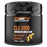 CLA - 240 Kapseln mit jeweils 1000 mg - Hochdosiert mit 3000 mg pro Tagesportion - Laborgeprüft - Konjugierte Linolsäure Fettsäure - Premium Qualität - German Elite N