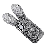 GARVALON Handyhülle Telefonschutz Telefon schutzhülle Hülse schützende Telefonhülle pelzige Telefonhülle Handytasche pädiprotect goverlay Plüsch-Telefonabdeckung Smartphone-Hülle Dark Grey