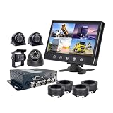 RYWRLQRA 1080P 4CH 360 Auto LKW Fahrzeug MDVR Indoor Front Outdoor Side Rear View CCTV-Überwachungskameras 9' IPS-B