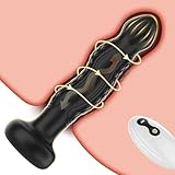 QRRQ Anal Vibrator Prostata Stimulation Männer Anal plug mit 10 Vibrations- und 10 Peristaltikmodi, mit Fernbedienung, Analspielzeuge, Analplug# für Männer, Frauen,