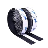 SANKA Klettband Selbstklebend Extra Stark, 3M Doppelseitig Klebende mit Klettverschluss Selbstklebendes Klebepad Flauschband und Hakenb