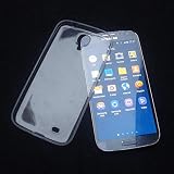 MASILY Silikon Handyhülle Schutz Hülle Samsung Galaxy S4 Mini Case Cover Transparent Bumper Tasche Klar C