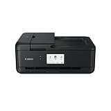 Canon PIXMA TS9550a Drucker Farbtintenstrahl Multifunktionsgerät DIN A4 A3 (Drucker A3, Scanner, Kopierer, 5 Separate Tinten, WLAN, LAN, Print App, 2 Papierzuführungen, Duplexdruck) schw