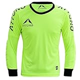 ATTONO Kinder Torwarttrikot Torwartshirt Fußball Torwart Trikot gepolstert - gelb 140