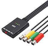 Jerilla NGC Drahtloser Bluetooth-Controller-Adapter für GameCube Konsole, Konverter Unterstützt 4 Controller Kompatibel mit Xbox One S/Switch Joy-Con/Wii/PS3/PS5 C