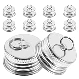 ABOOFAN Langlebig und Vielseitig Einsetzbar 12 Stück Aluminium Schraubverschlüsse Silberfarbene Deckel für Flaschen und Lampen für Handgefertigte Produkte und Mehrfachanwendung