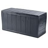 Koll Living Aufbewahrungsbox/Kissenbox 270 L - platzsparende Gartenbox mit jede Menge Stauraum für Sitzauflagen, Gartengeräte oder Kinderspielzeug - der Inhalt bleibt stets trocken & gut belü